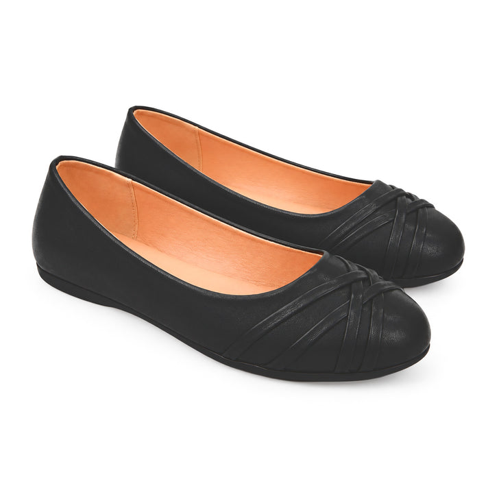 Jenna Glossy Patent Slip-on Ballet Pumps (Size 4) - Black 8757743 1