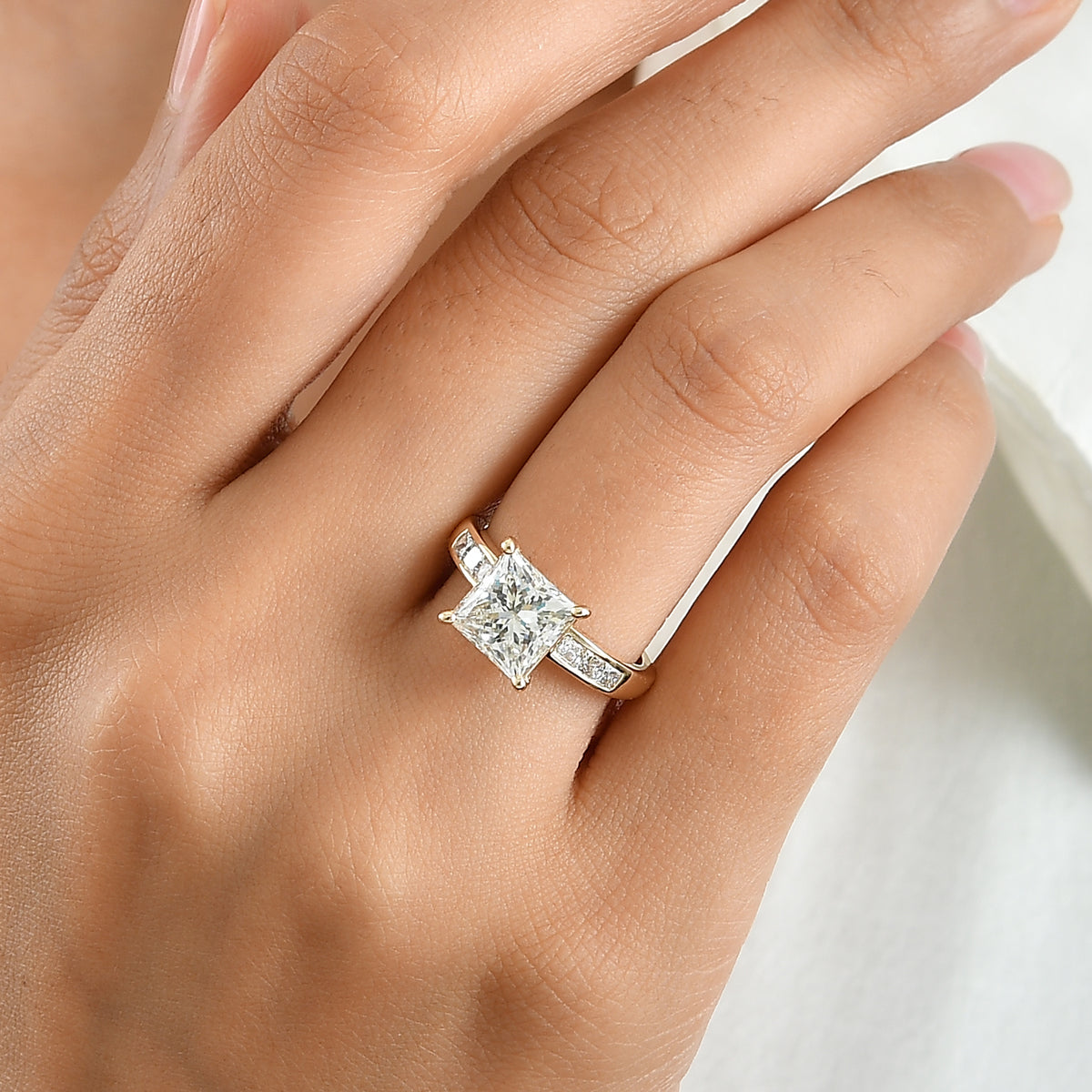Luxuriant - 9K Yellow Gold SGL Certified Lab Grown Diamond (VS-E-F) Ring 8758160 1