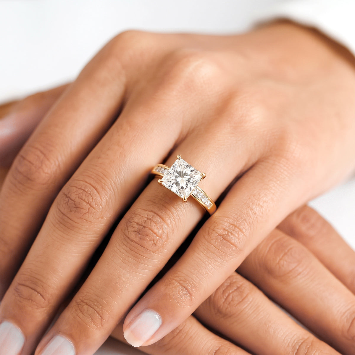 Luxuriant - 9K Yellow Gold SGL Certified Lab Grown Diamond (VS-E-F) Ring 8758160 2