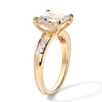 Luxuriant 9K Yellow Gold VS Lab Grown Diamond G, VS Main Stone With Side Stone Ring_8758160_3