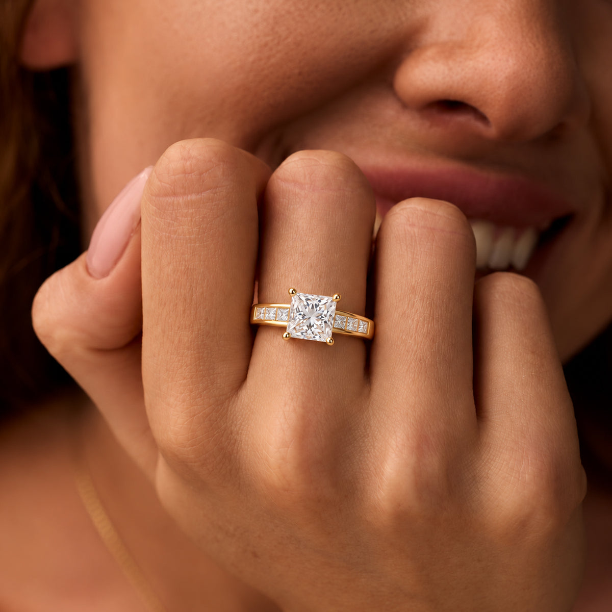Biggest Close Out Deal 2026 -Luxuriant - 9K Yellow Gold SGL Certified Lab Grown Diamond (VS-E-F) Ring 3.50 Cts 8758161 2