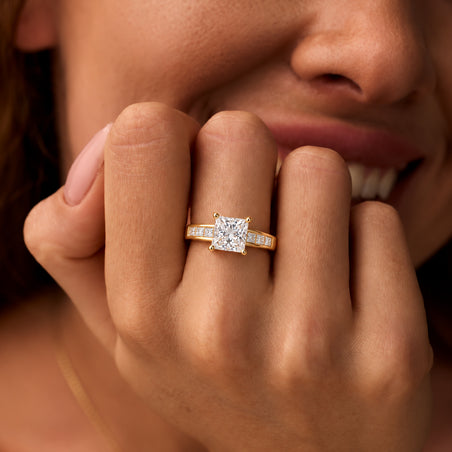 Biggest Close Out Deal 2026 -Luxuriant - 9K Yellow Gold SGL Certified Lab Grown Diamond (VS-E-F) Ring 3.50 Cts 8758168 2