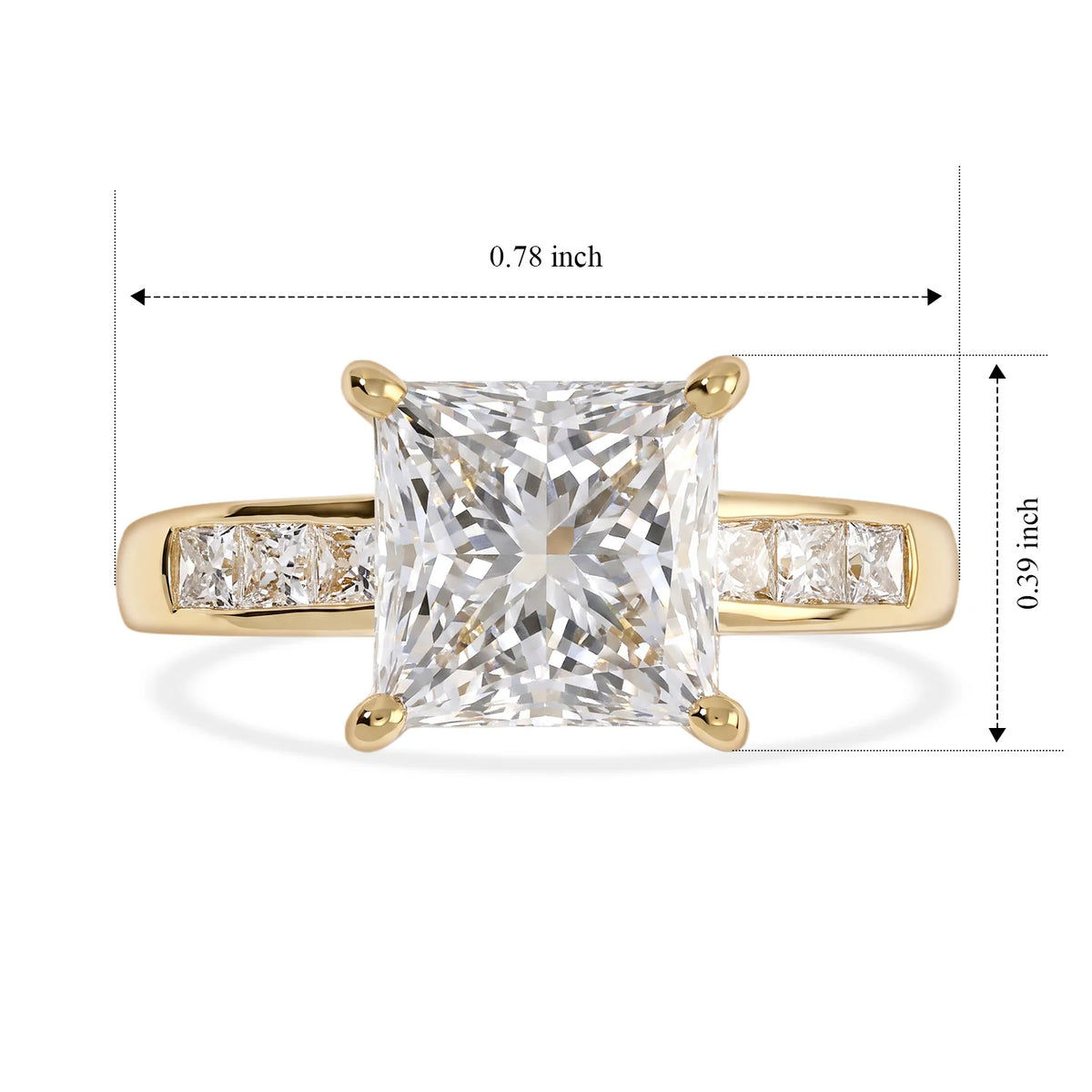 Biggest Close Out Deal 2026 -Luxuriant - 9K Yellow Gold SGL Certified Lab Grown Diamond (VS-E-F) Ring 3.50 Cts 8758168 8