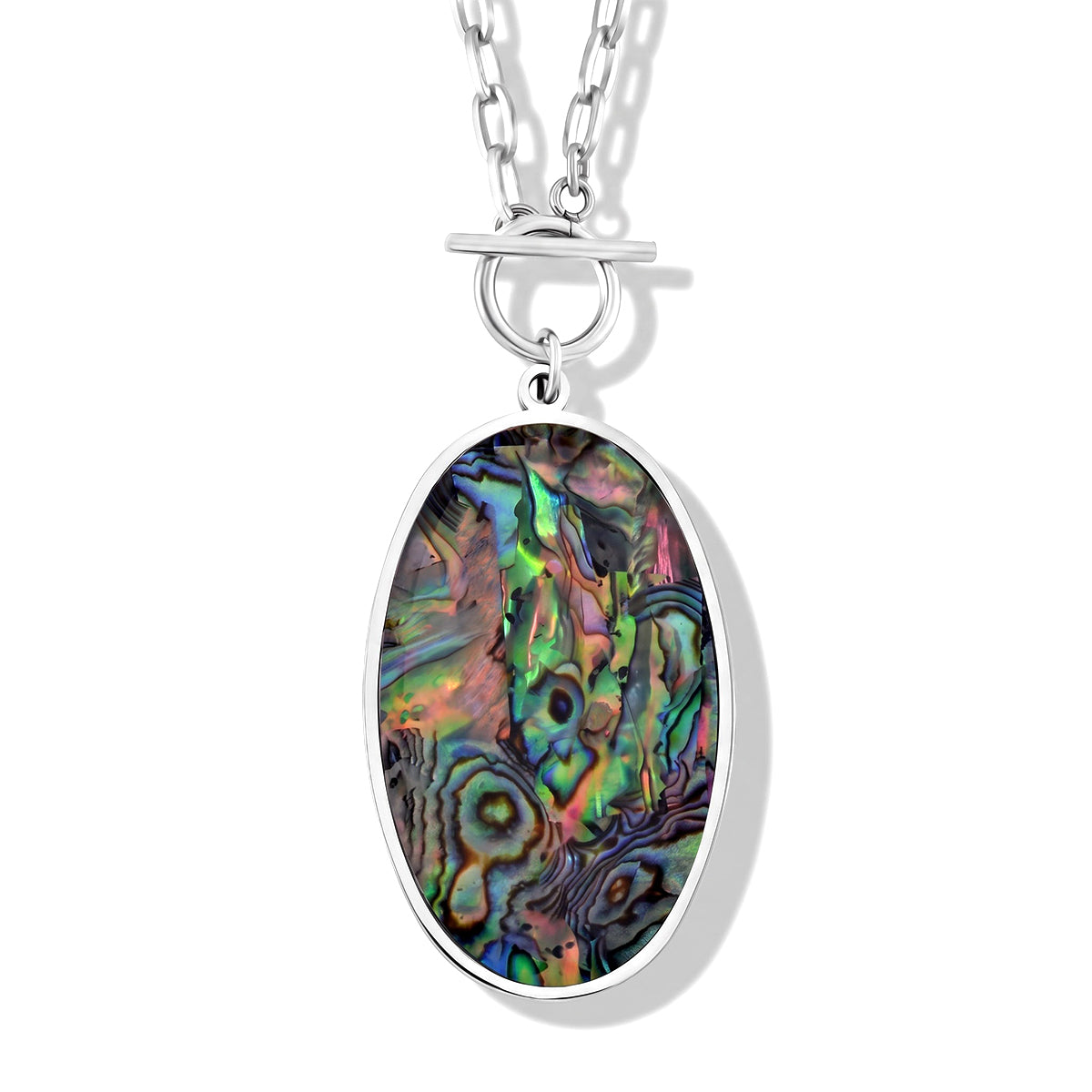 Abalone Shell Necklace (Size - 24) Pure White Stainless Steel  0.010  Ct. 8758243 0