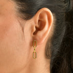 EverTrue Bronzella Collection - Paperclip Dangle Earring with Push Post in 18K Gold Plating_8758491_1