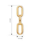 EverTrue Bronzella Collection - Paperclip Dangle Earring with Push Post in 18K Gold Plating_8758491_4