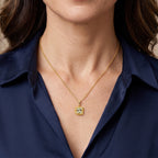Luxuriant - 9K Yellow Gold AAA Turkizite & Lab Grown Yellow Diamond (SI/G-H) Pendant 2.08 Ct._8758553_1