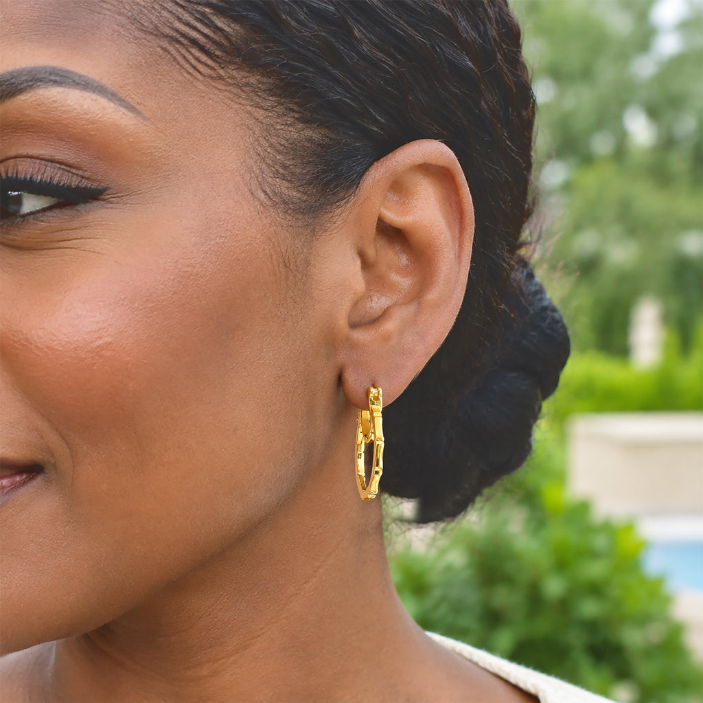 EverTrue Bronzella Collection - Hoop Earring in 18K Gold Plating_8758602_2