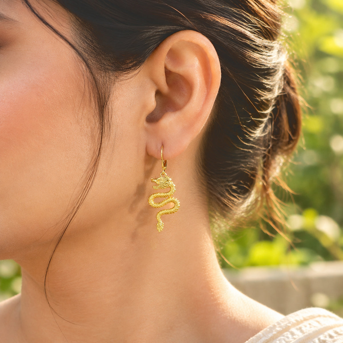 EverTrue Bronzella Collection - Dragon Earring with Lever Back 8758603 2