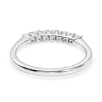 Luxuriant - Lab Grown Diamond (SI/G-H) 7 Stone Band Ring in Rhodium Overlay Sterling Silver 0.25 Ct._8758608_4