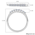 Luxuriant - Lab Grown Diamond (SI/G-H) 7 Stone Band Ring in Rhodium Overlay Sterling Silver 0.25 Ct._8758608_5