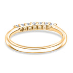Luxuriant - Lab Grown Diamond (SI/G-H) 7 Stone Band Ring in 18K Vermeil Yellow Gold Plated Sterling Silver 0.25 Ct._8758609_4