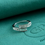 GP - Natural White Diamond & Blue Sapphire Bypass Ring in Rhodium Overlay Sterling Silver 0.50 Ct._8758621_1