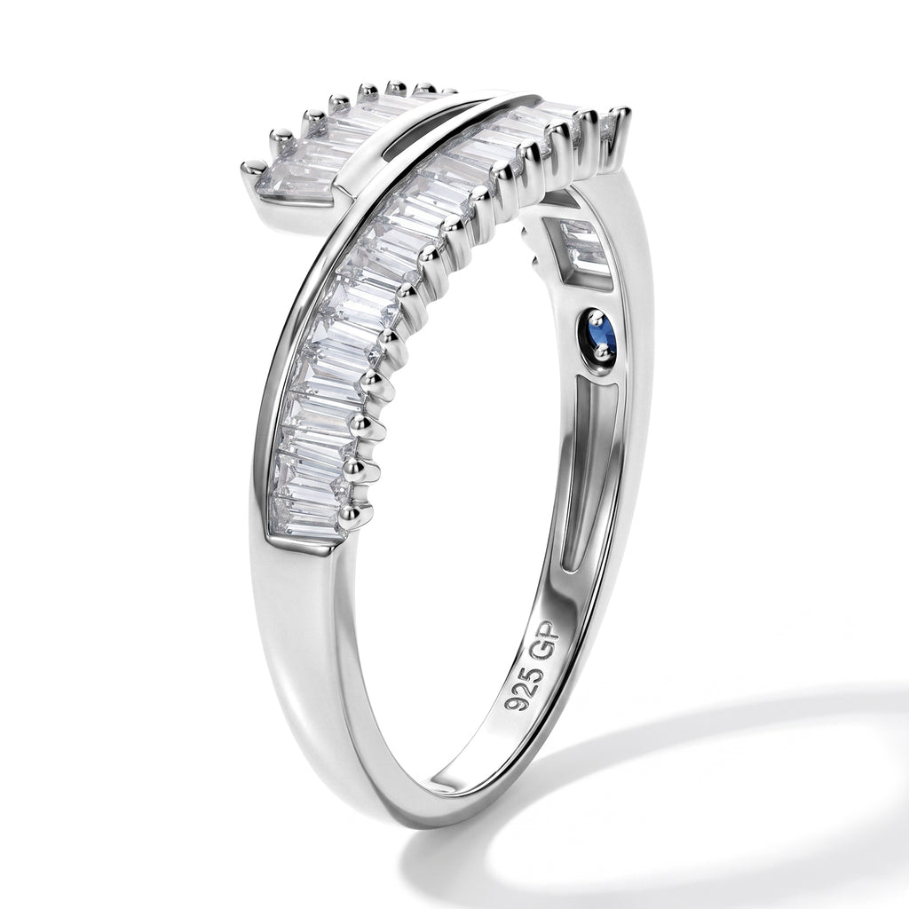 GP - Natural White Diamond & Blue Sapphire Bypass Ring in Rhodium Overlay Sterling Silver 0.50 Ct._8758621_4