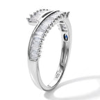GP - Natural White Diamond & Blue Sapphire Bypass Ring in Rhodium Overlay Sterling Silver 0.50 Ct._8758621_4