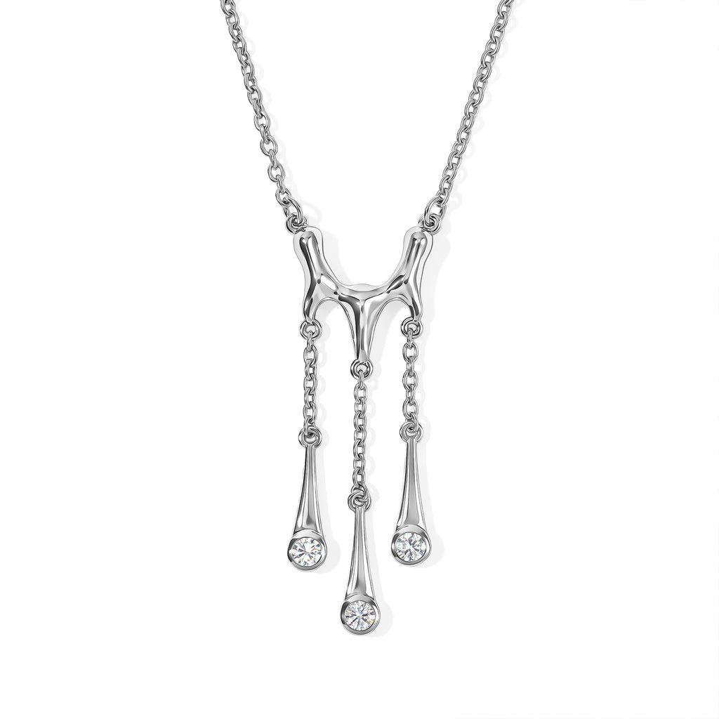 Lucy Q - Lab Grown Diamond (SI/G-H) Necklace (Size - 20) in Rhodium Overlay Sterling Silver 0.25 Ct._8758711