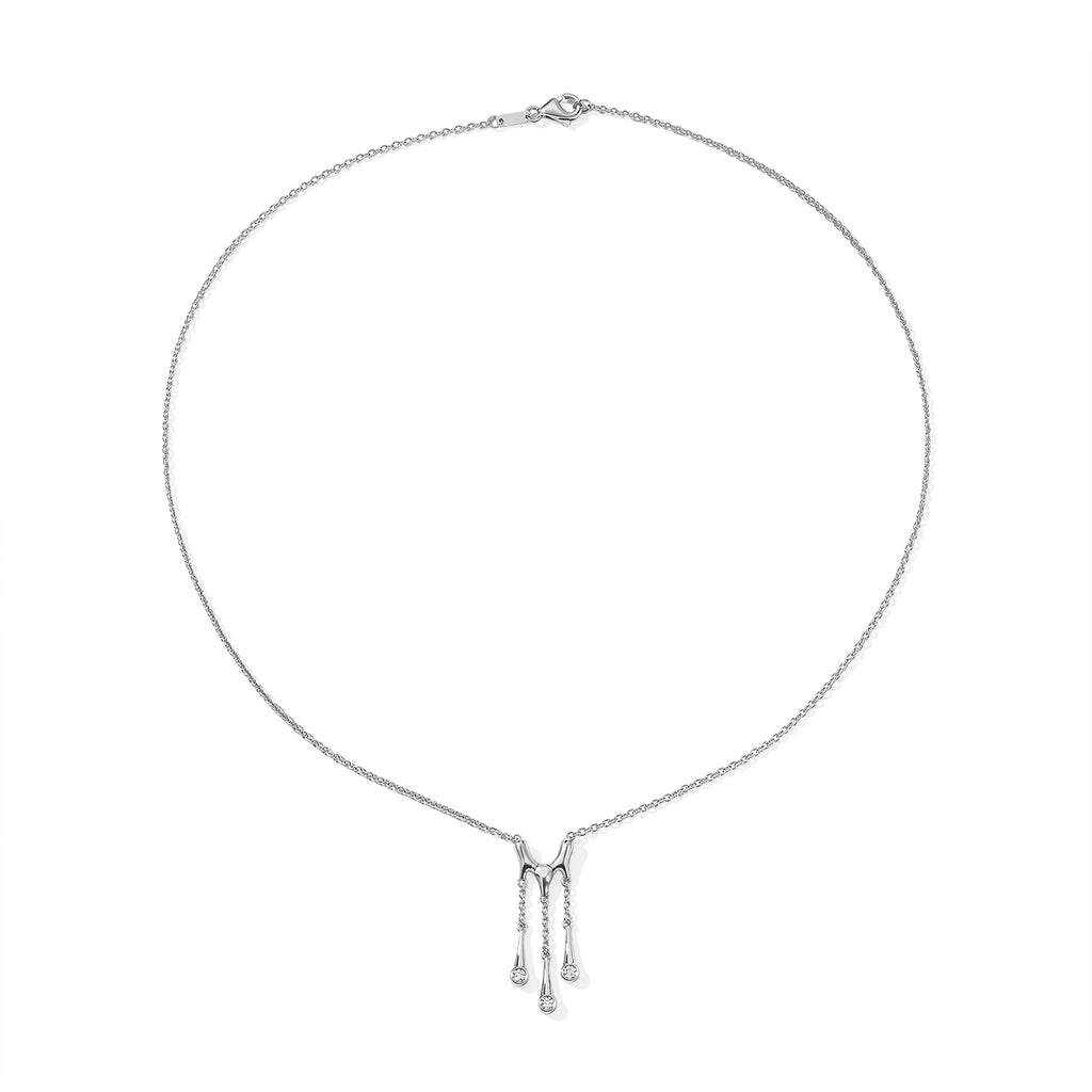 Lucy Q - Lab Grown Diamond (SI/G-H) Necklace (Size - 20) in Rhodium Overlay Sterling Silver 0.25 Ct._8758711_3