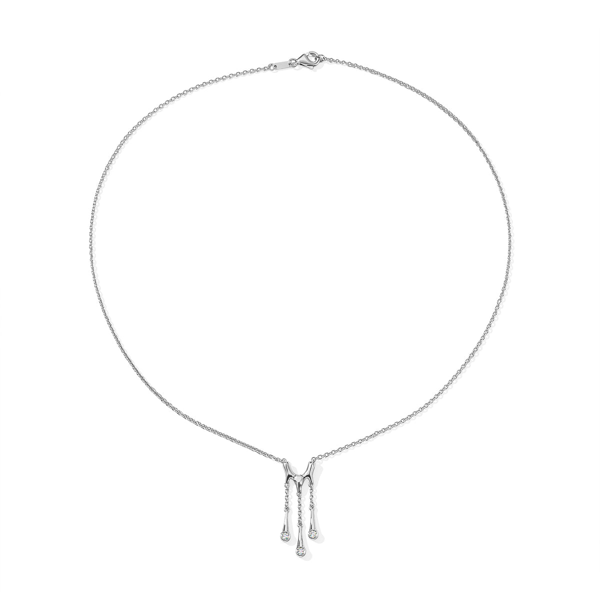 Lucy Q - Lab Grown Diamond (SI-G-H) Necklace (Size - 20) in Rhodium Overlay Sterling Silver 0.25 Ct. 8758711 3