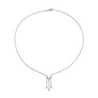 Lucy Q - Lab Grown Diamond (SI/G-H) Necklace (Size - 20) in Rhodium Overlay Sterling Silver 0.25 Ct._8758711_3