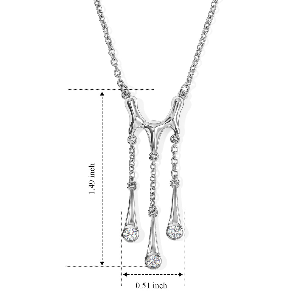 Lucy Q - Lab Grown Diamond (SI/G-H) Necklace (Size - 20) in Rhodium Overlay Sterling Silver 0.25 Ct._8758711_4