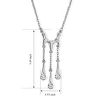 Lucy Q - Lab Grown Diamond (SI/G-H) Necklace (Size - 20) in Rhodium Overlay Sterling Silver 0.25 Ct._8758711_4
