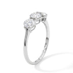 Luxuriant - 9K White Gold SGL Certified Lab Grown Diamond (VS/E-F) Trilogy Ring 2.00 Ct._8759083_3