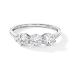 Luxuriant - 9K White Gold SGL Certified Lab Grown Diamond (VS/E-F) Trilogy Ring 2.00 Ct._8759084