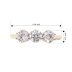 Luxuriant - 9K Yellow Gold SGL Certified Lab Grown Diamond (VS/E-F) Trilogy Ring 2.00 Ct._8759111_6
