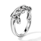 Lucy Q - Lab Grown Diamond (SI/G-H) Ring in Rhodium Overlay Sterling Silver_8759642_3