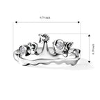 Lucy Q - Lab Grown Diamond (SI/G-H) Ring in Rhodium Overlay Sterling Silver_8759642_5