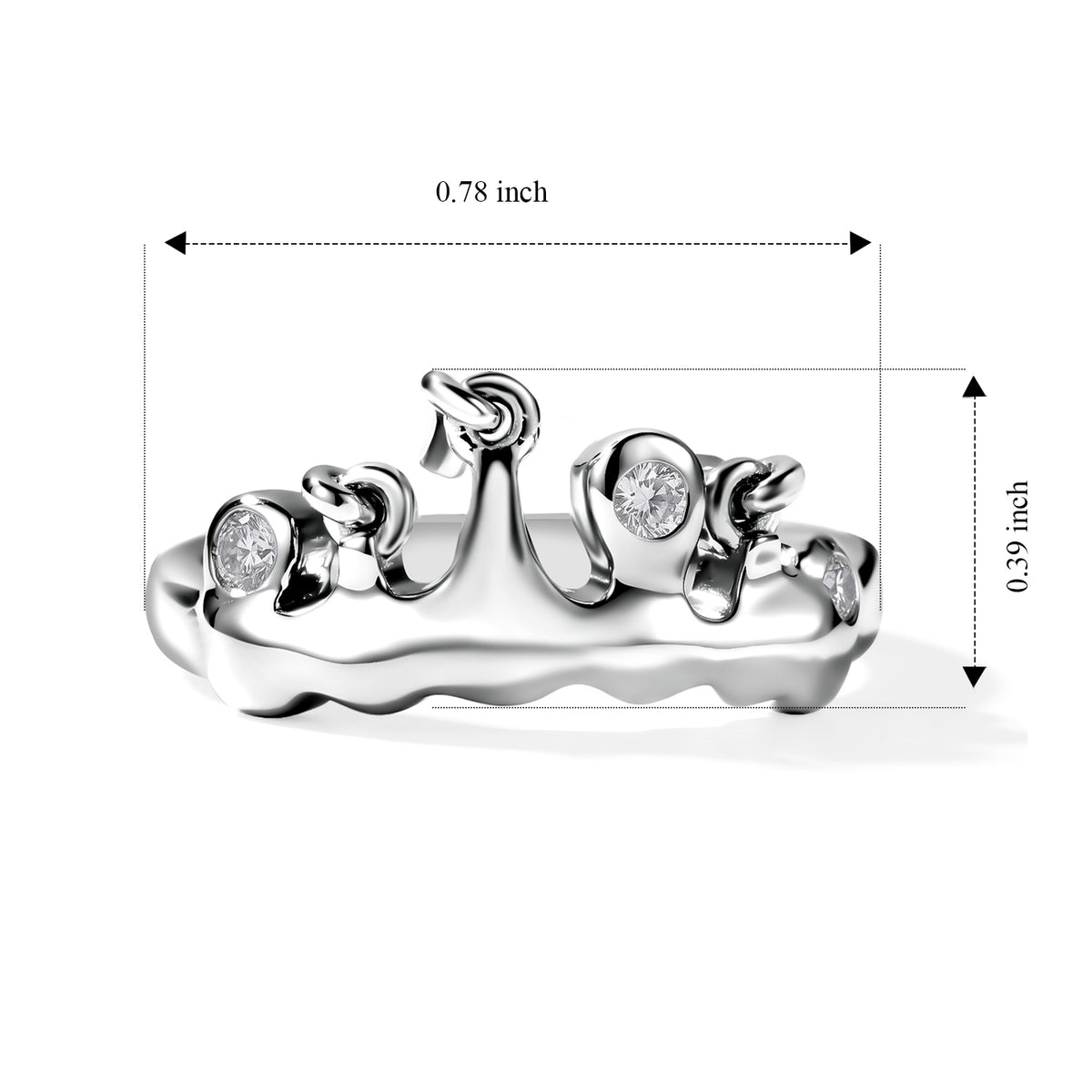 Lucy Q - Lab Grown Diamond (SI-G-H) Ring in Rhodium Overlay Sterling Silver 8759642 4