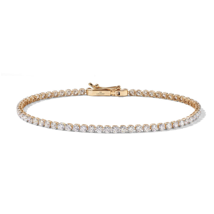 Luxuriant - 10K Yellow Gold SGL Certified Lab Grown Diamond (SI-G-H) Bracelet (Size - 8) 4.30 Ct. 8759679 1