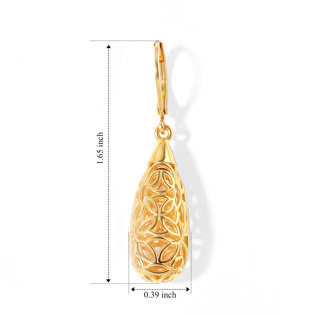 EverTrue Bronzella Collection - Dangling Earring with Lever Back in 18K Gold Plating_8761057_4