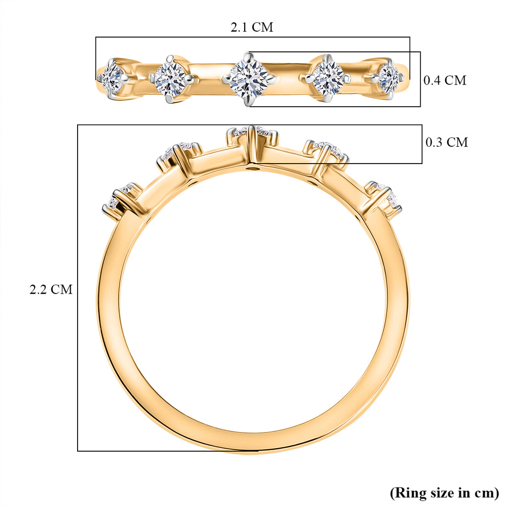 Luxuriant Lab Grown Diamond Fancy Ring in 18K YG VermeilSterling Silver  0.197  Ct._8761064_5