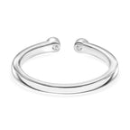 Luxuriant - Lab Grown Diamond (SI/G-H) Vertical Trilogy Band Ring in Rhodium Overlay Sterling Silver_8761087_4