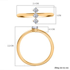 Luxuriant Lab Grown Diamond Solitaire Ring in 18K YG VermeilSterling Silver  0.138  Ct._8761093_5