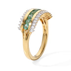 D'Joy Emerald, White Zircon Fancy Ring in 18K YG VermeilSterling Silver  0.926  Ct._8761133_3
