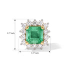 Luxuriant, Emerald , Lab Grown Diamond Dangling Earring in 18K YG Vermeil Sterling Silver 1.01 ct  1.096  Ct._8761142_4