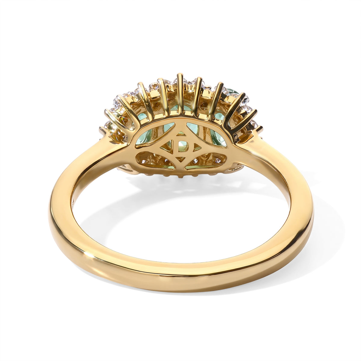 D'Joy Emerald, White Zircon 3 Stone Ring in 18K YG VermeilSterling Silver  1.161  Ct. 8761429 4