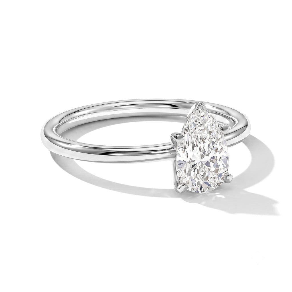 Luxuriant - 950 Platinum IGI Certified Lab Grown Diamond (D/IF) Pear Cut Solitaire Ring 1.05 Ct, Platinum Wt. 2.70 Gms_8762204