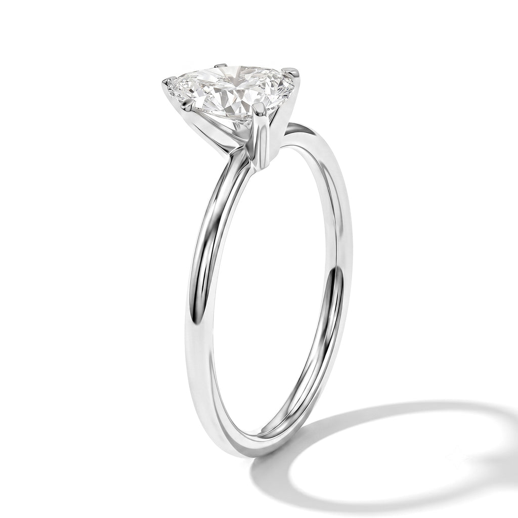 Luxuriant - 950 Platinum IGI Certified Lab Grown Diamond (D/IF) Pear Cut Solitaire Ring 1.05 Ct, Platinum Wt. 2.70 Gms_8762204_2