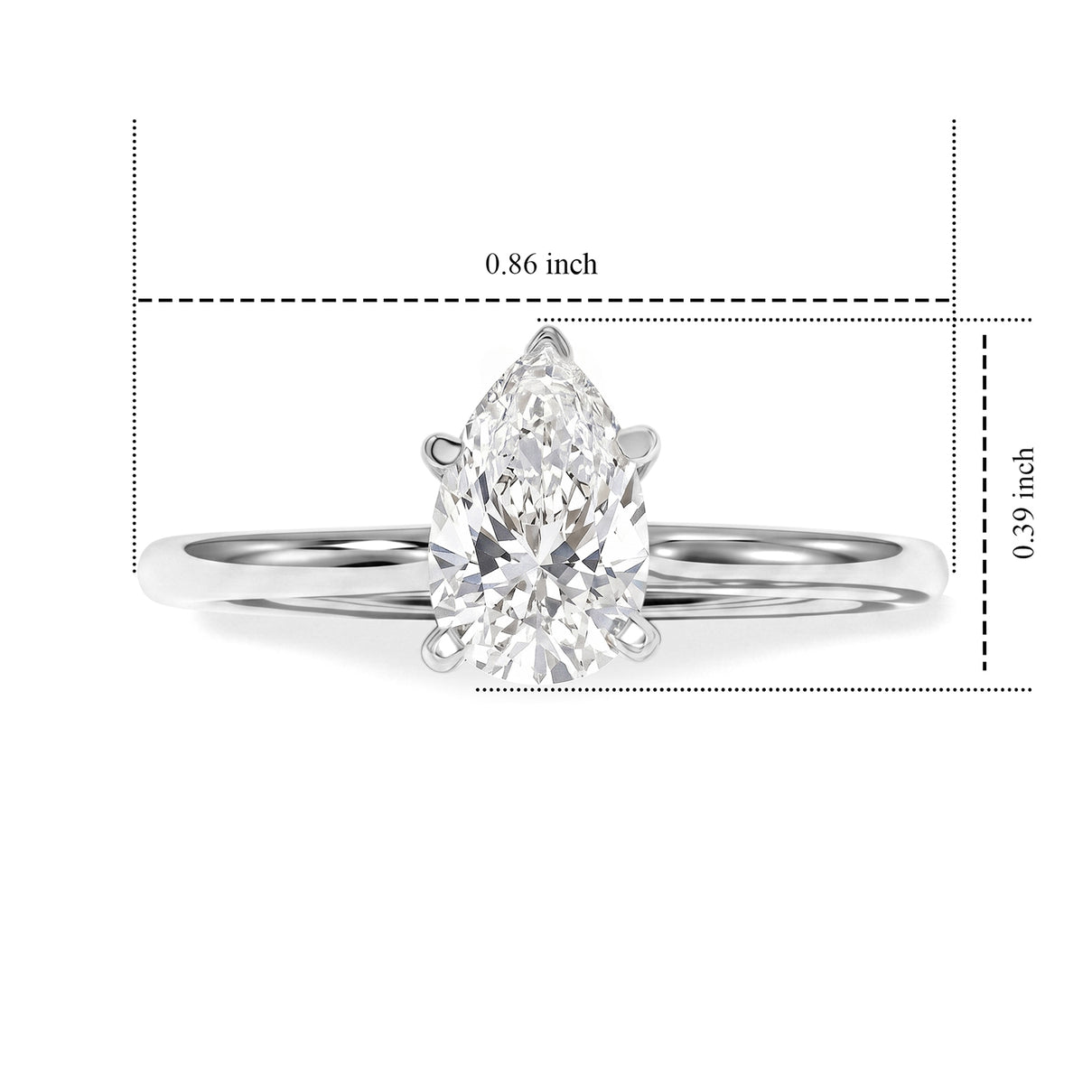 Luxuriant - 950 Platinum IGI Certified Lab Grown Diamond (D-IF) Pear Cut Solitaire Ring 1.05 Ct, Platinum Wt. 2.70 Gms 8762204 5