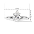 Luxuriant - 950 Platinum IGI Certified Lab Grown Diamond (D/IF) Pear Cut Solitaire Ring 1.05 Ct, Platinum Wt. 2.70 Gms_8762204_5