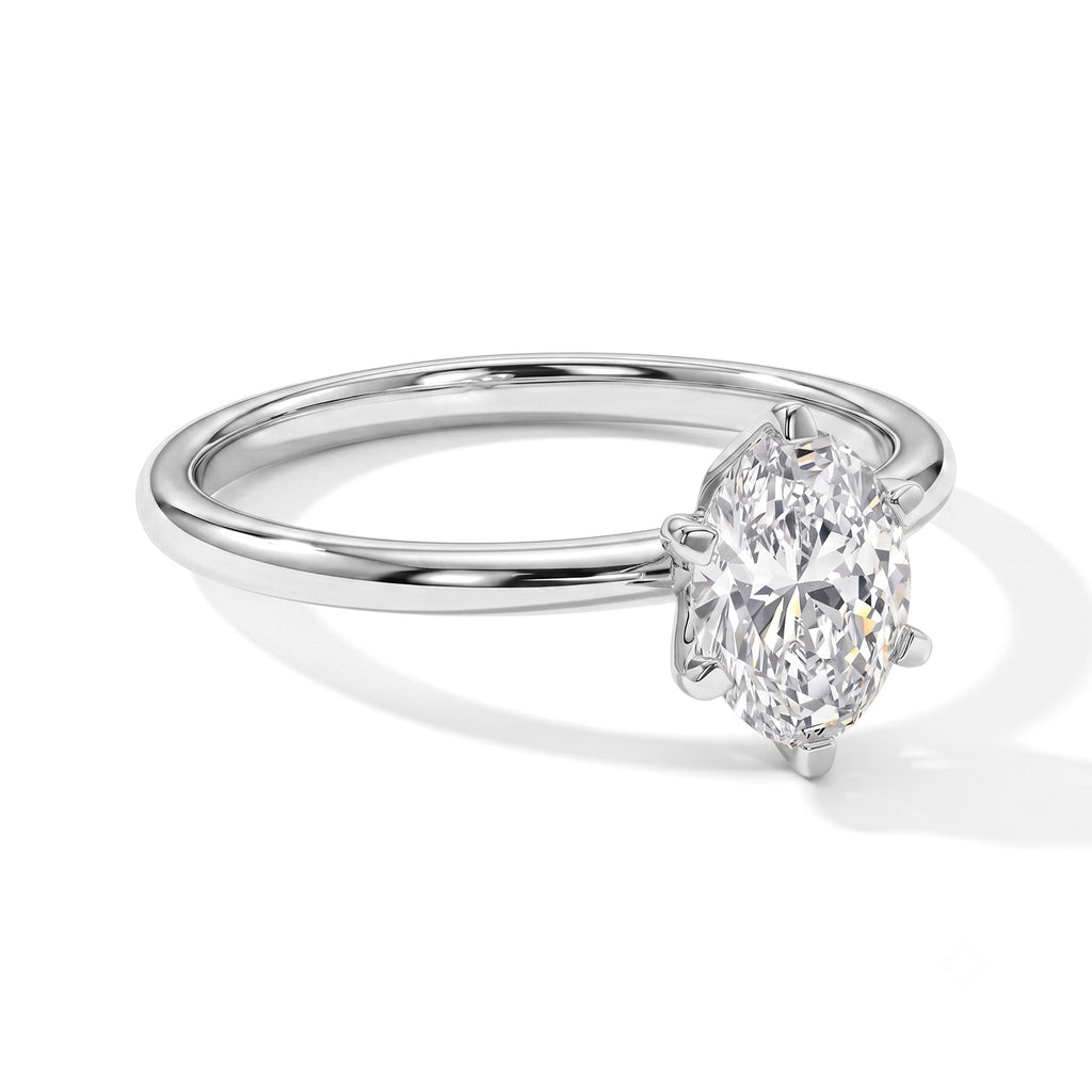 Luxuriant - 950 Platinum Lab Grown Diamond (D/IF) Oval Cut Solitaire Ring 1.05 Ct, Platinum Wt. 2.90 Gms_8762220