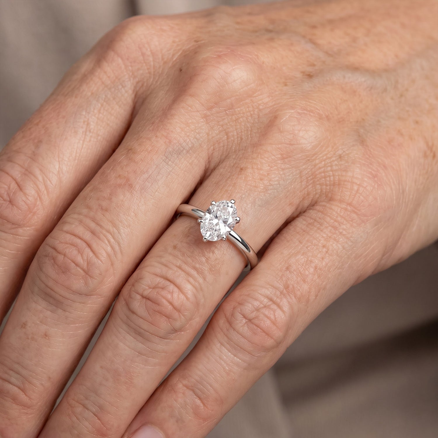 Luxuriant - 950 Platinum Lab Grown Diamond (D-IF) Oval Cut Solitaire Ring 1.05 Ct, Platinum Wt. 2.90 Gms 8762220 1