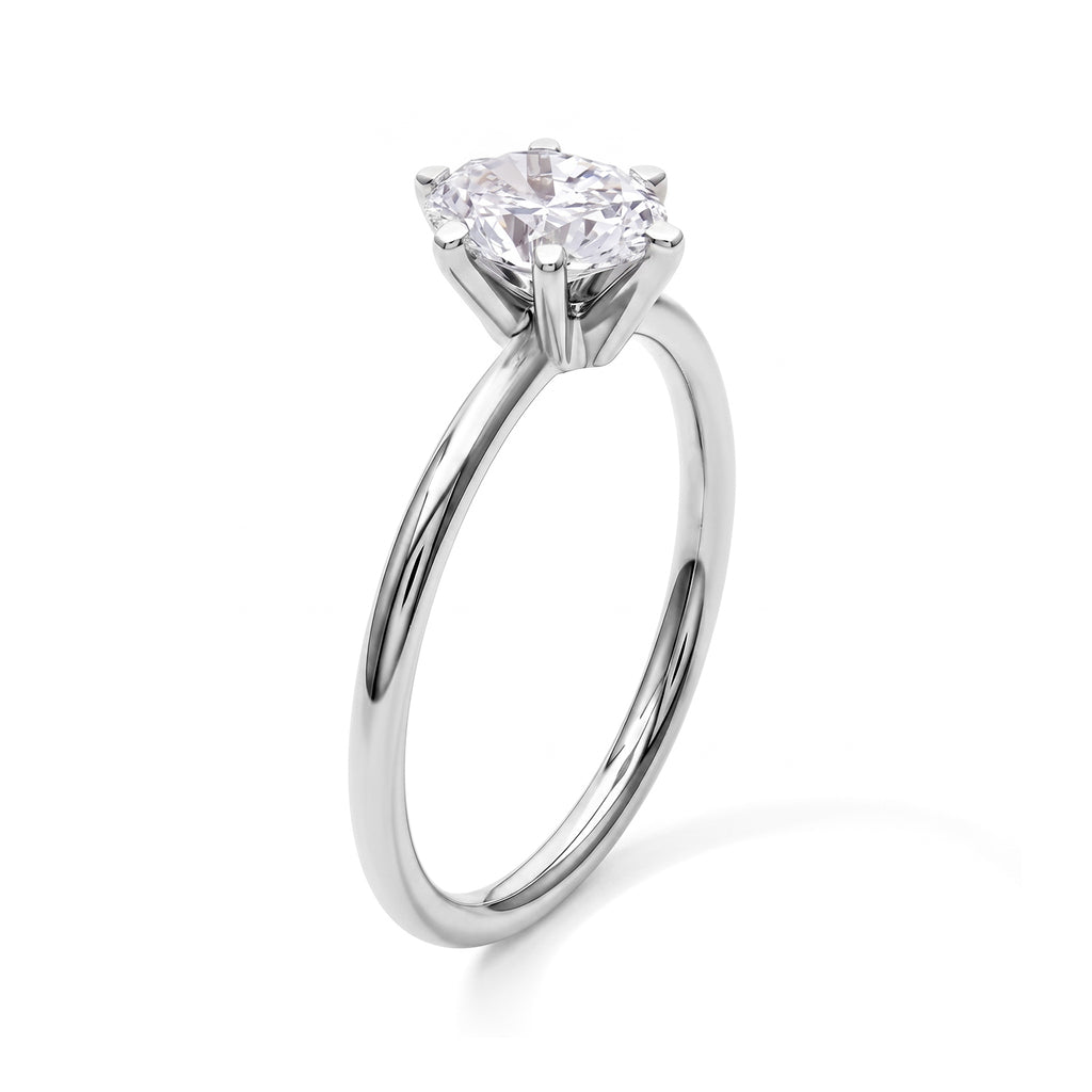 Luxuriant - 950 Platinum Lab Grown Diamond (D/IF) Oval Cut Solitaire Ring 1.05 Ct, Platinum Wt. 2.90 Gms_8762220_2