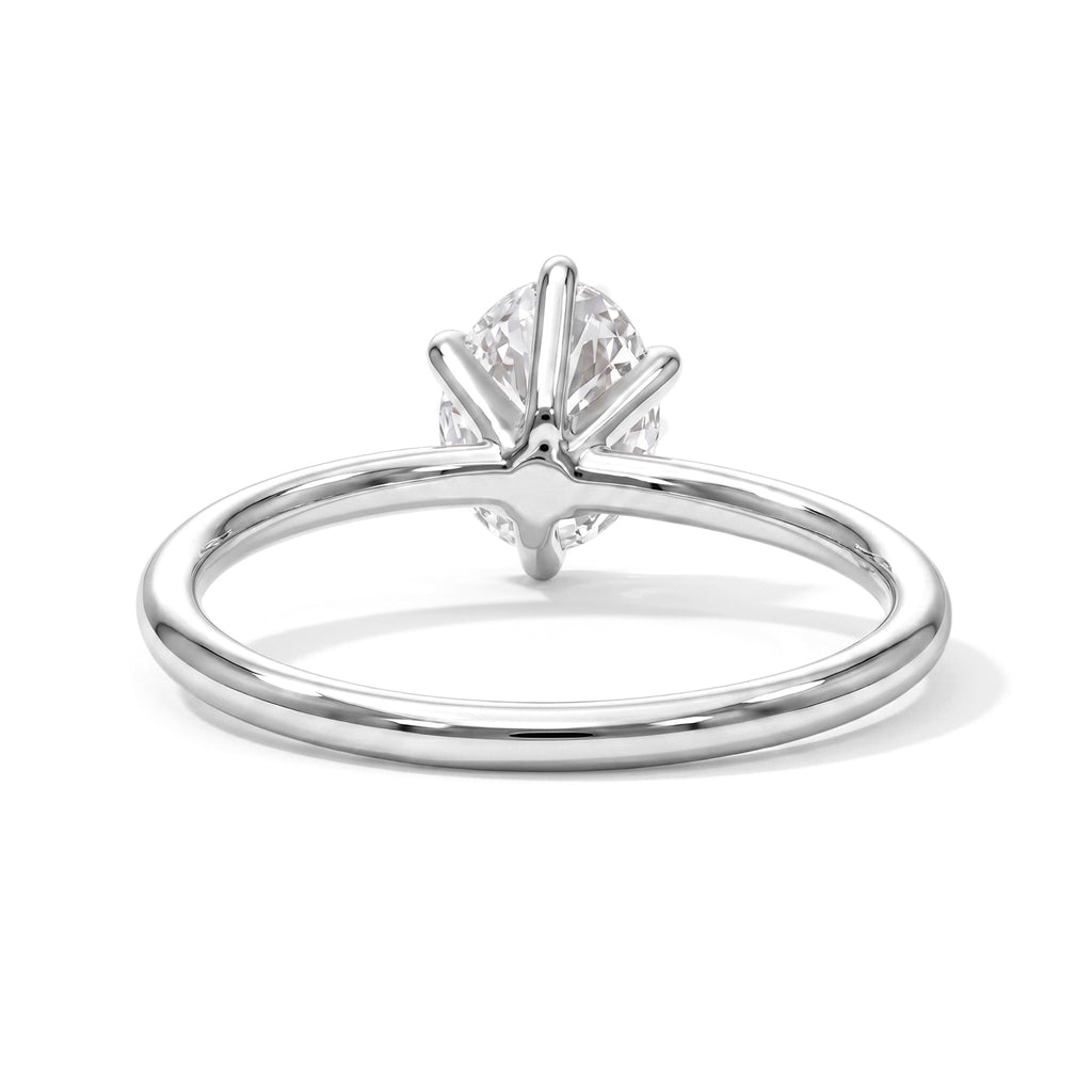 Luxuriant - 950 Platinum Lab Grown Diamond (D/IF) Oval Cut Solitaire Ring 1.05 Ct, Platinum Wt. 2.90 Gms_8762220_3