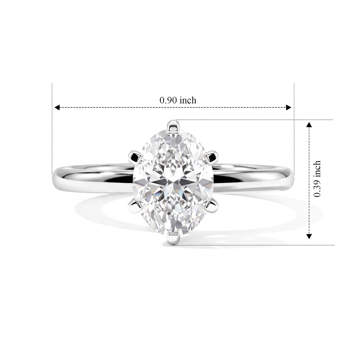 Luxuriant - 950 Platinum Lab Grown Diamond (D-IF) Oval Cut Solitaire Ring 1.05 Ct, Platinum Wt. 2.90 Gms 8762220 5