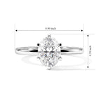 Luxuriant - 950 Platinum Lab Grown Diamond (D/IF) Oval Cut Solitaire Ring 1.05 Ct, Platinum Wt. 2.90 Gms_8762220_5
