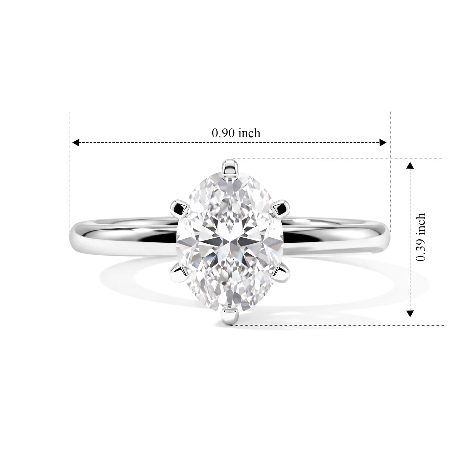 Luxuriant - 950 Platinum Lab Grown Diamond (D-IF) Oval Cut Solitaire Ring 1.05 Ct, Platinum Wt. 2.90 Gms 8762220 5